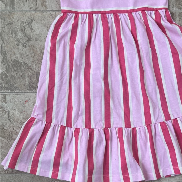 Zara Pink and White Striped Kids Dress - Picture 4 of 10